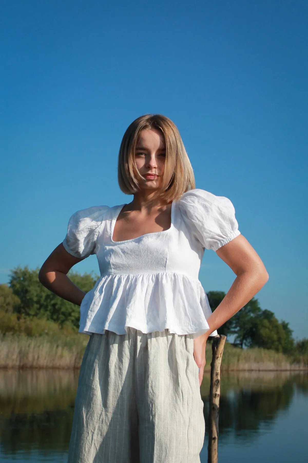 Linen Crop Top SOPHIE