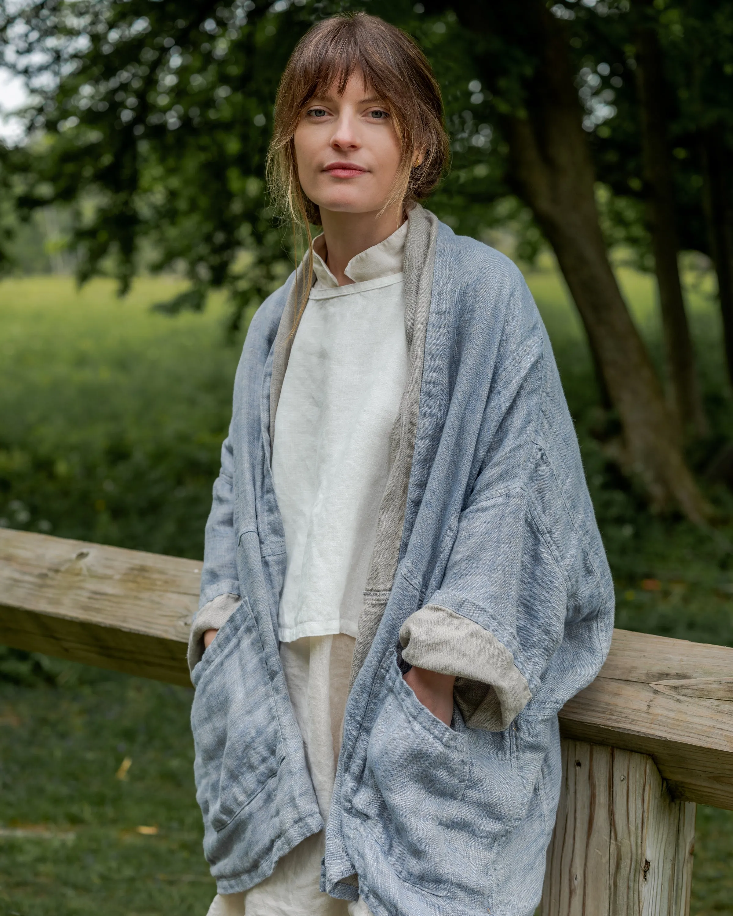 Linen Shawl Jacket