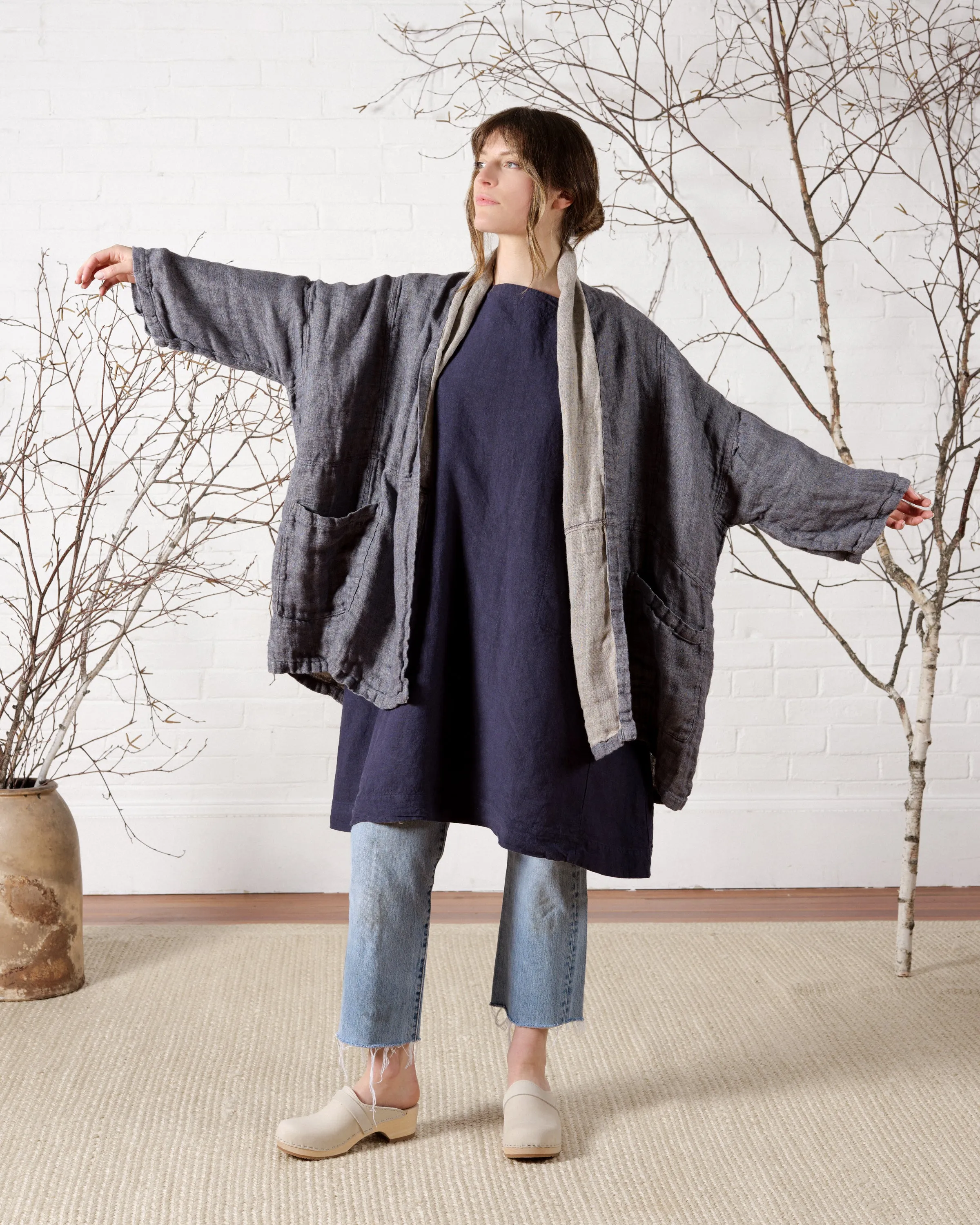 Linen Shawl Jacket