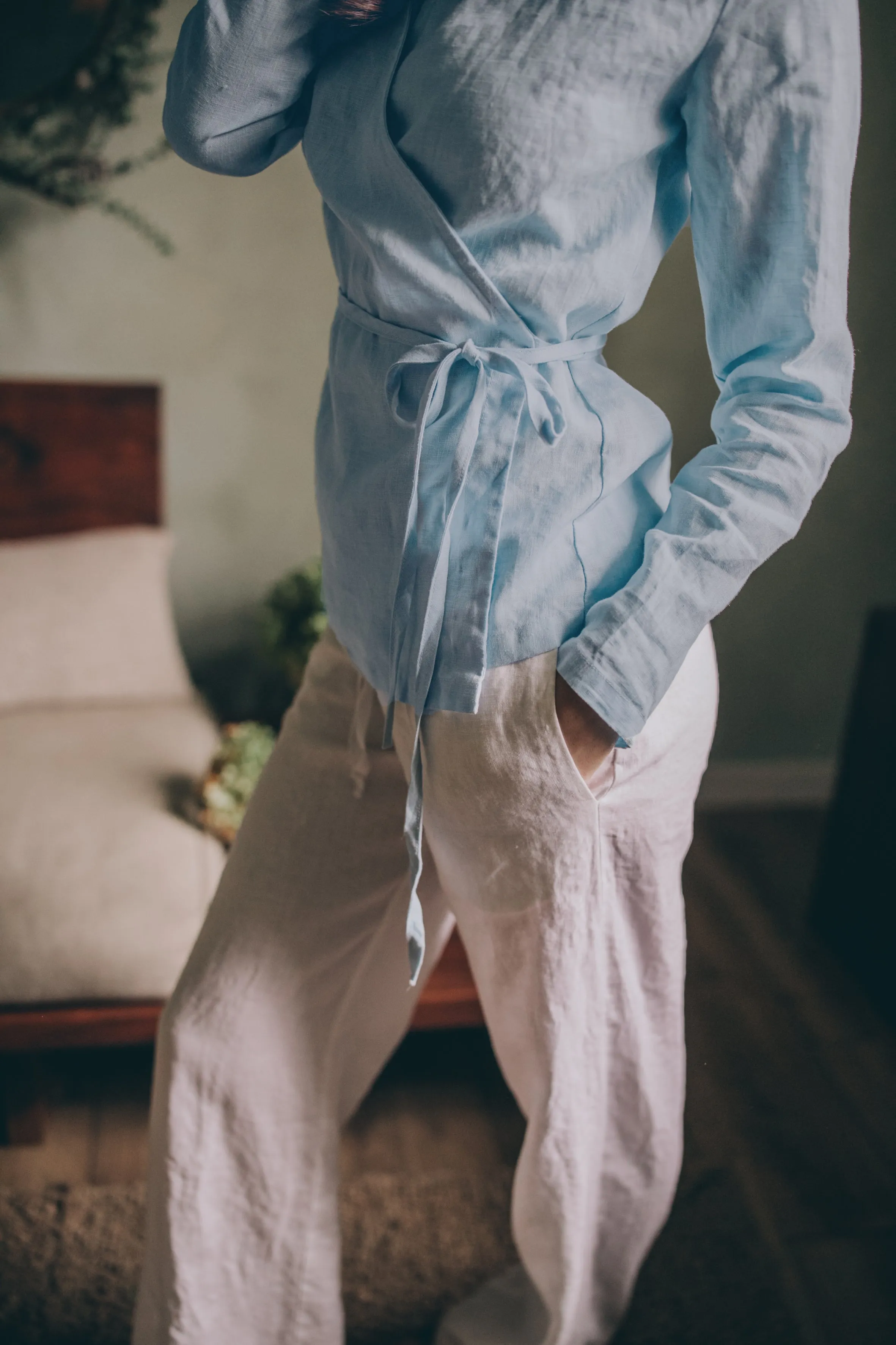 Linen Wrap Shirt