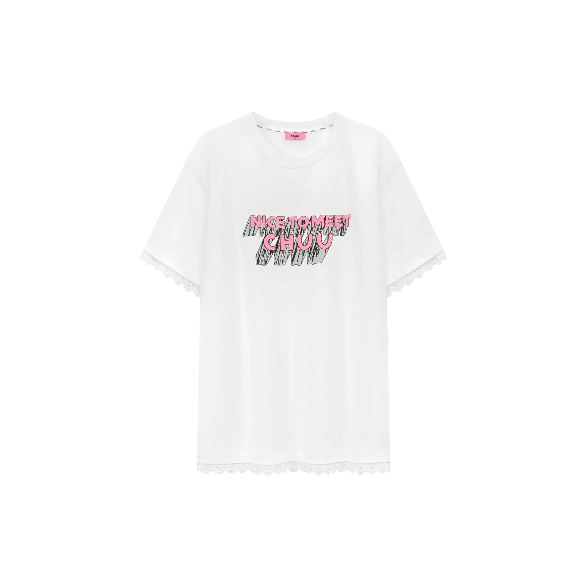 Logo Lace Loose Fit T-Shirt