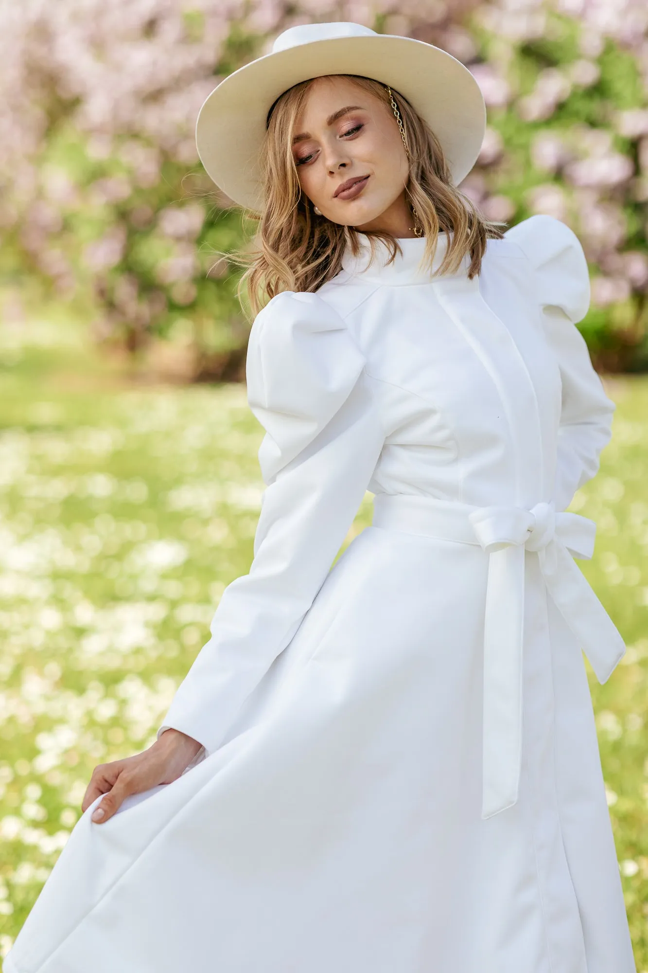 Majestic White Raincoat White