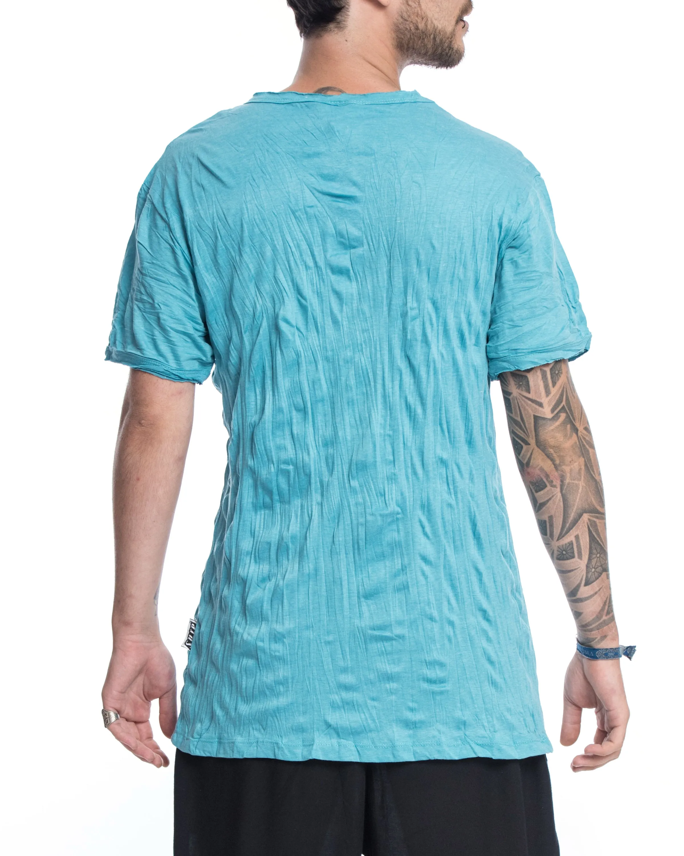 Mens Solid Color T-Shirt in Turquoise