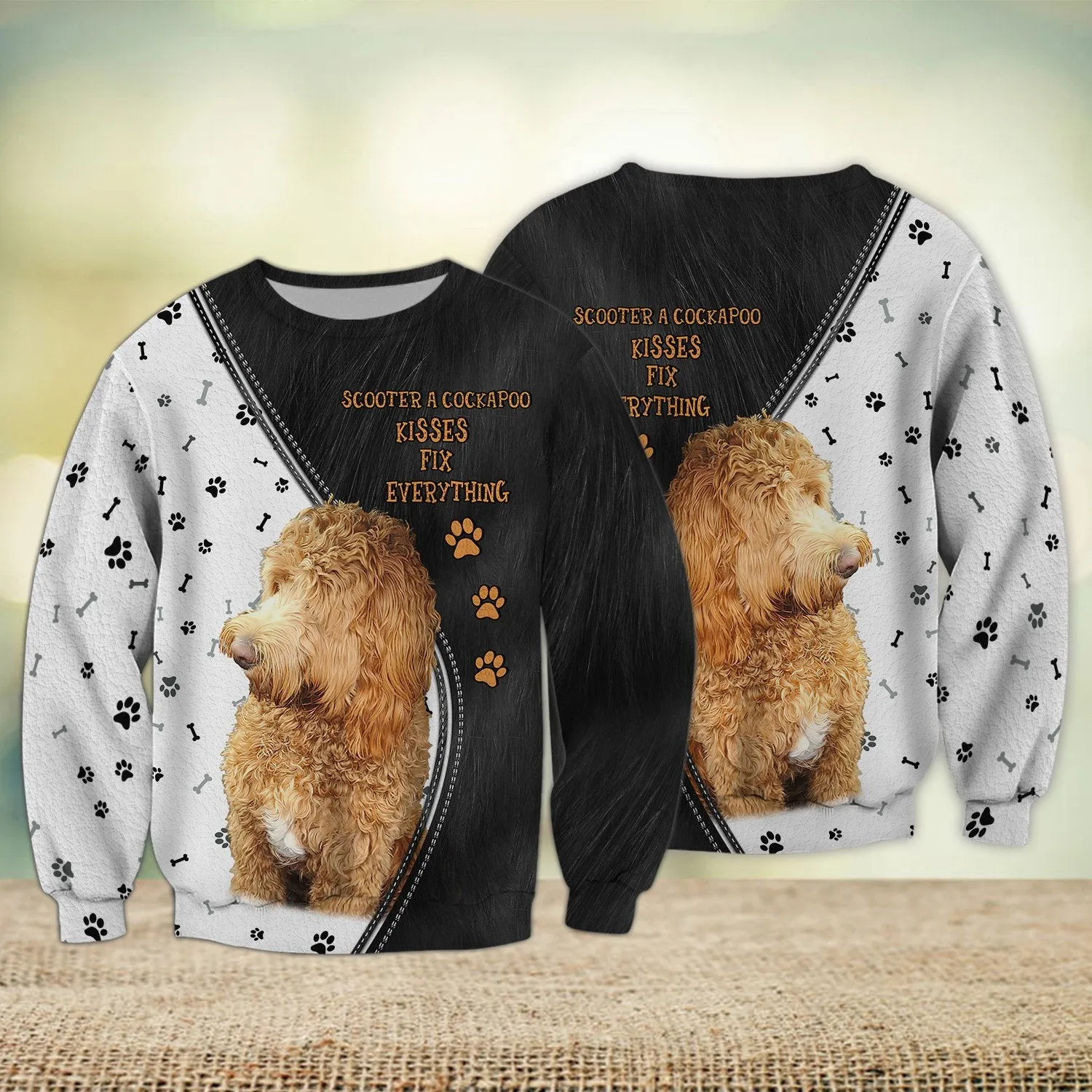 Miniature Poodle Love Never Walk Alone 3D Full Print Shirts, Sweatshirt for Loss of Dog Christmas