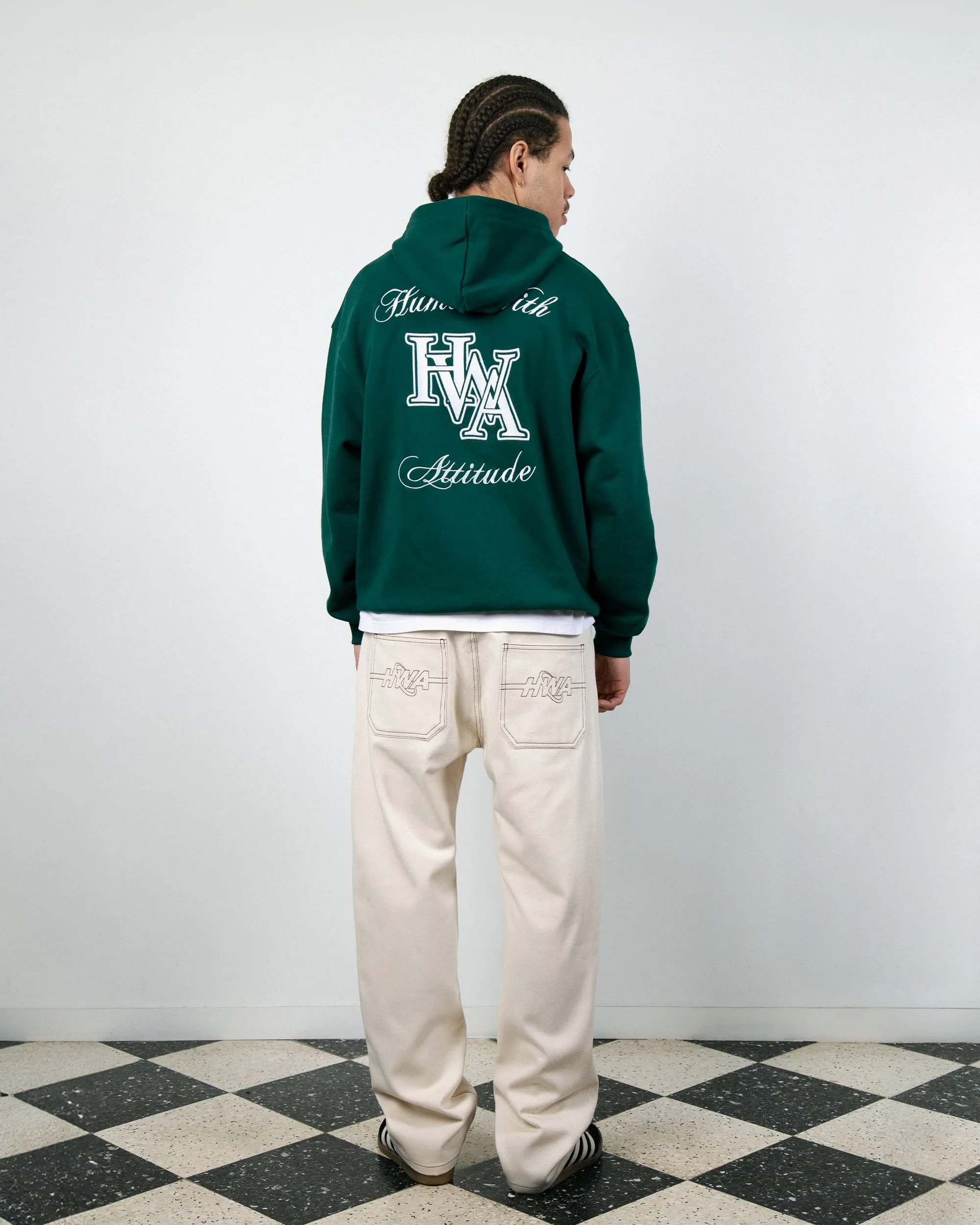 Monogram Hoodie Brodé - Trekking Green