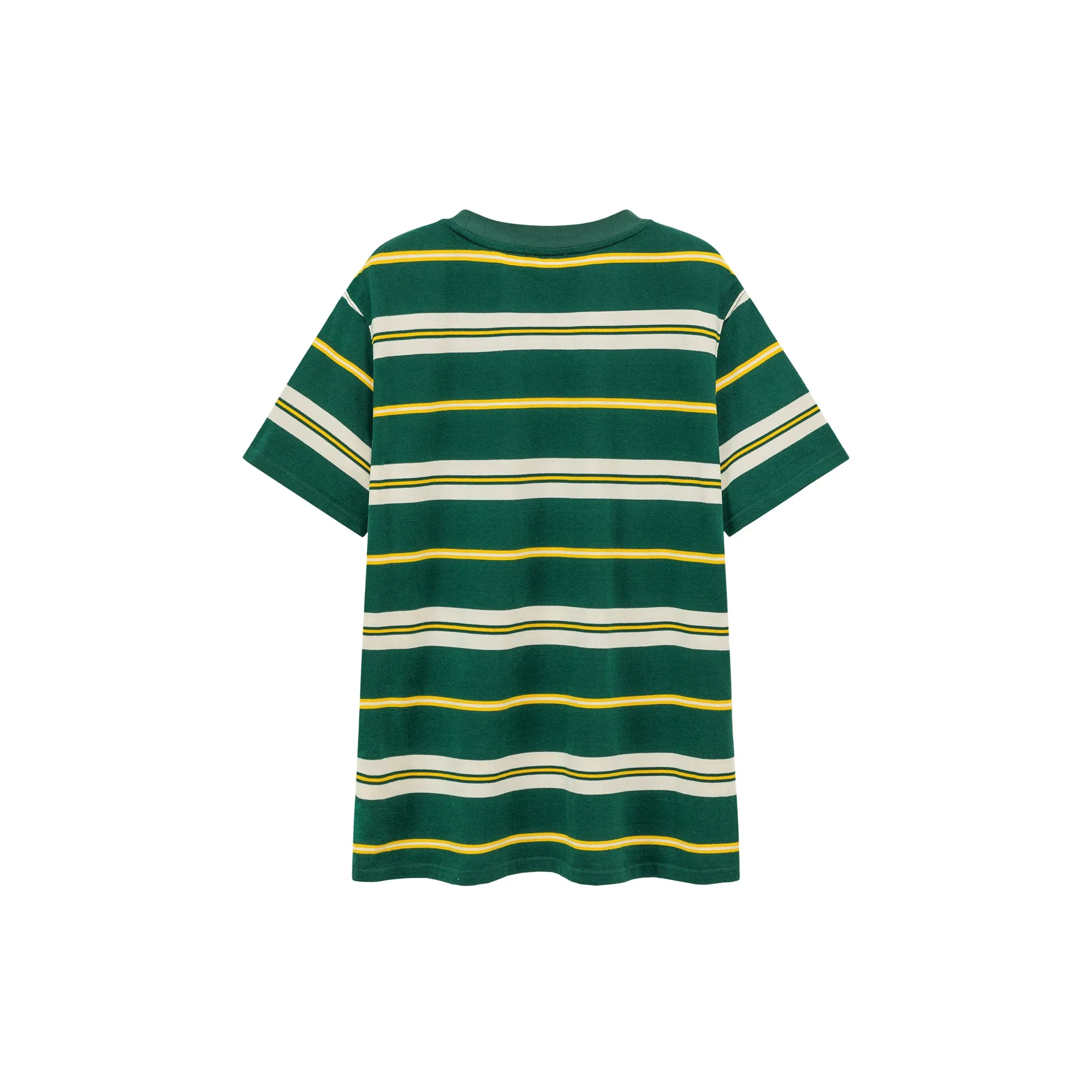 Multi-Color Striped Loose-Fit Short Sleeve T-Shirt