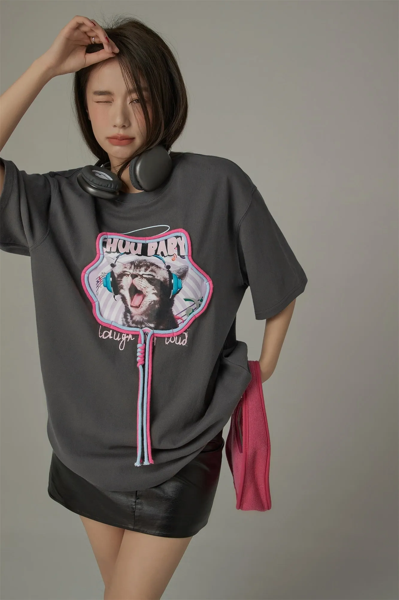 Music Cat Loose Fit T-Shirt