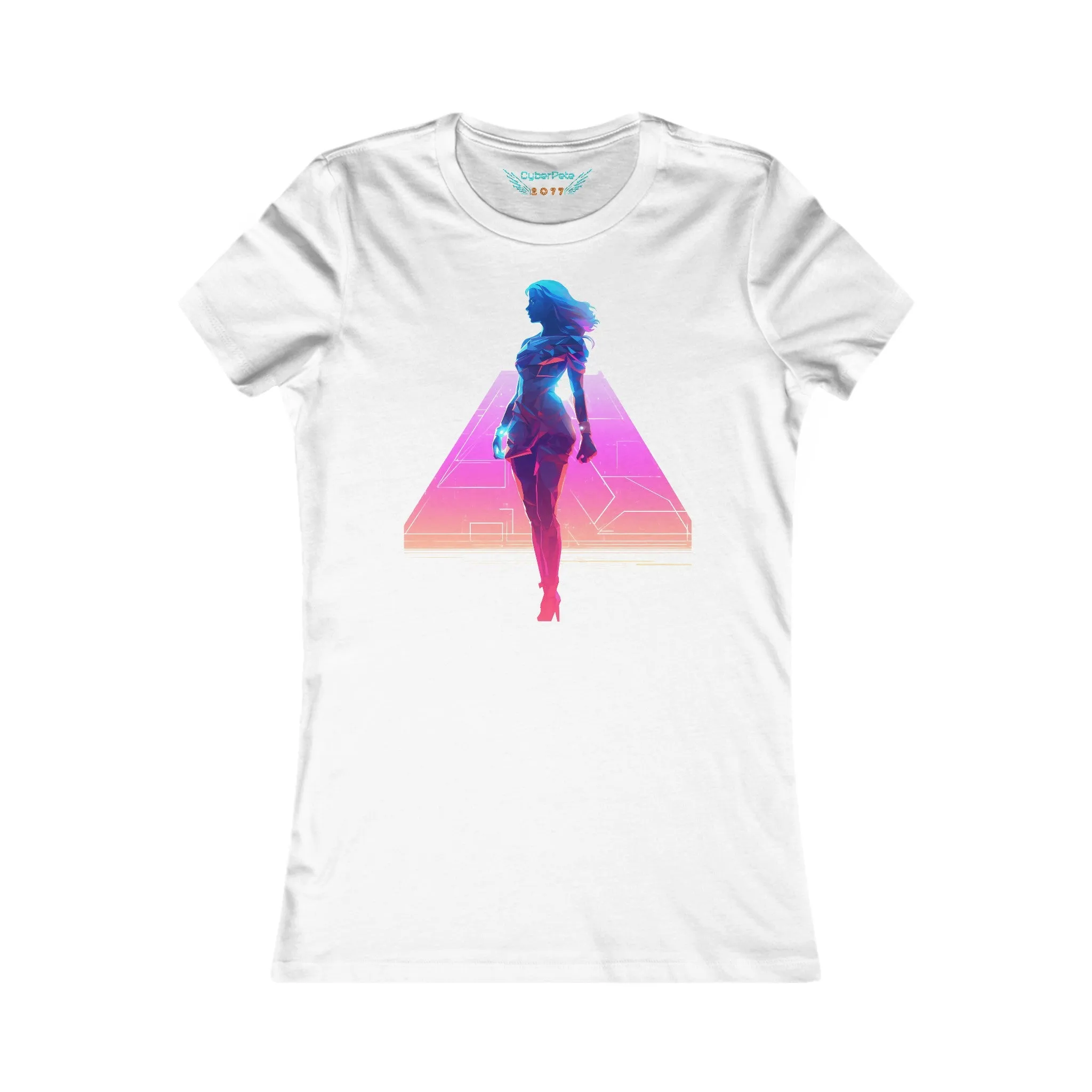 Neon Net Girl T-Shirt | Cyberpunk T-Shirt für Frauen