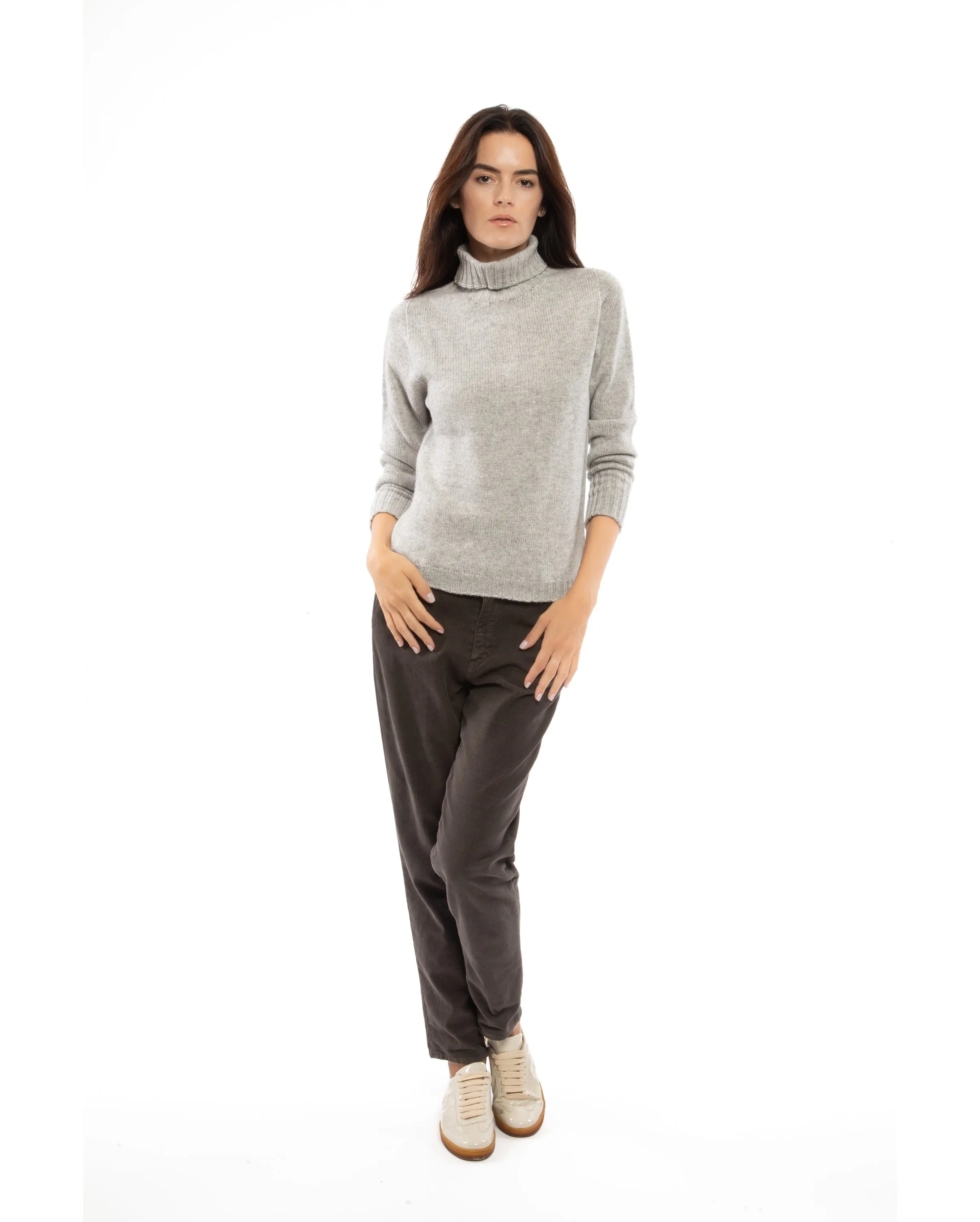 NEW FALL 24 - Women's Classic Cashmere Turtleneck Sweater Night Blue