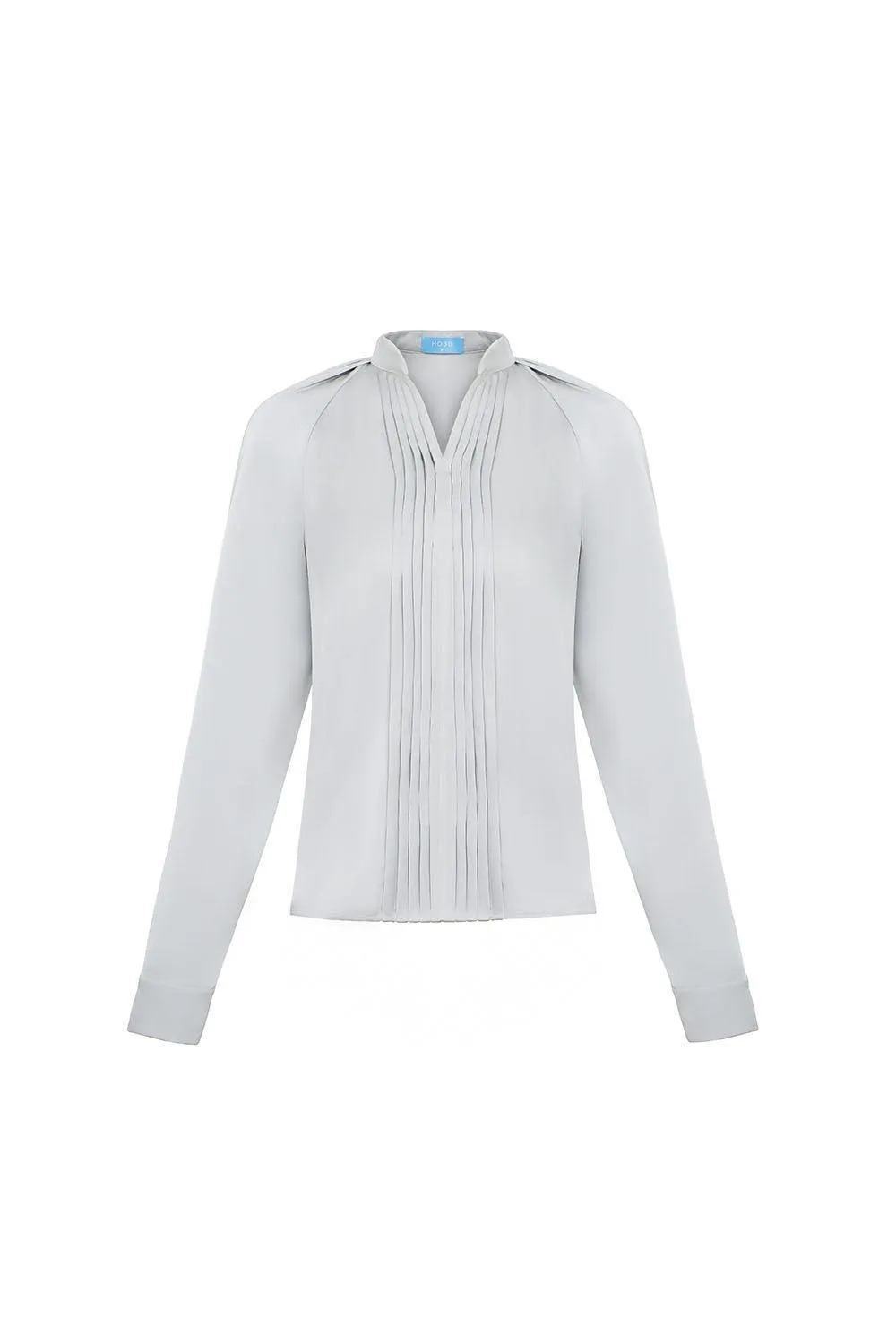 Paula Straight Pleated Satin Shirt