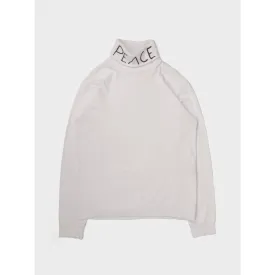 Peace Embroidered Turtleneck