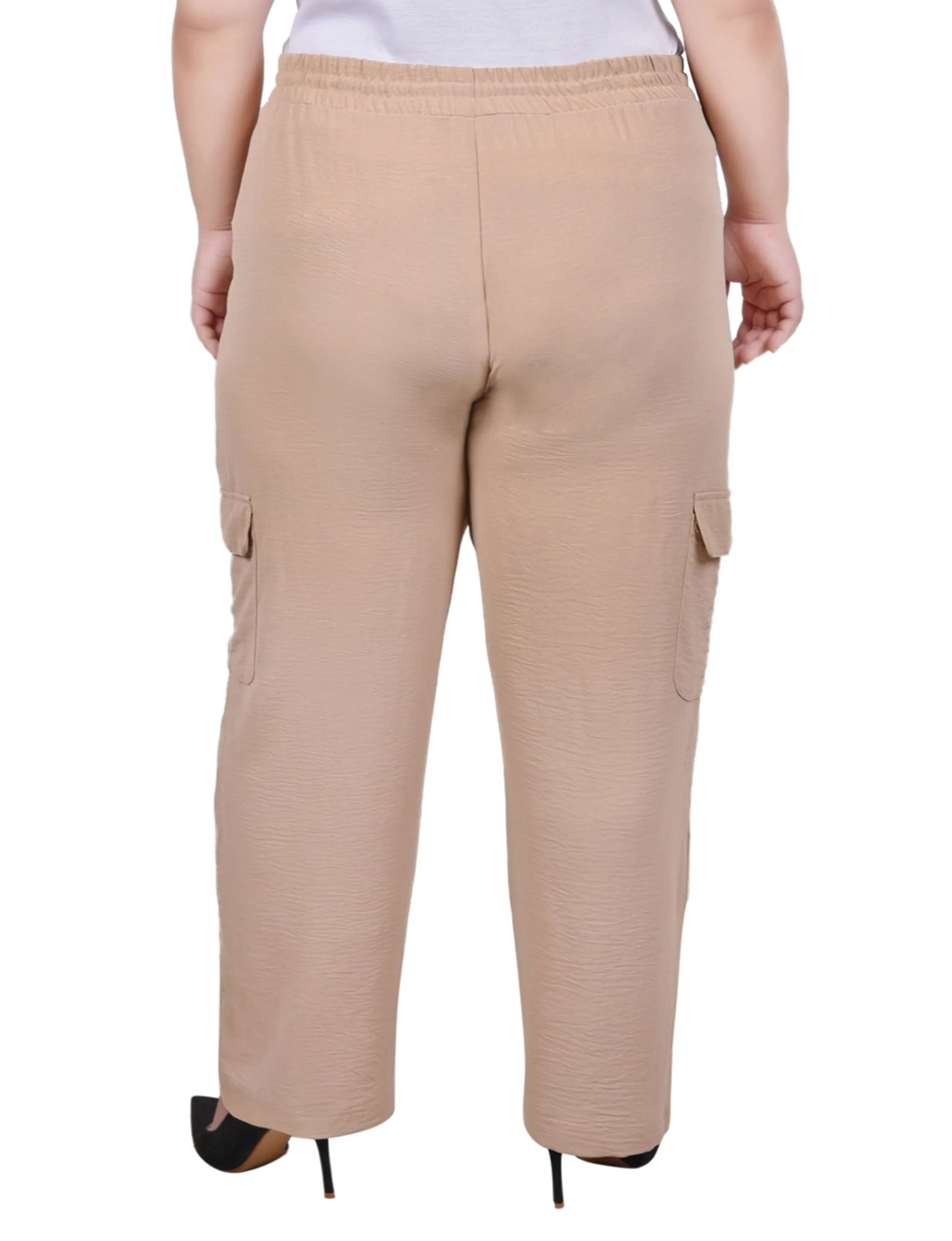 Plus Size Long Pull On Cargo Pants