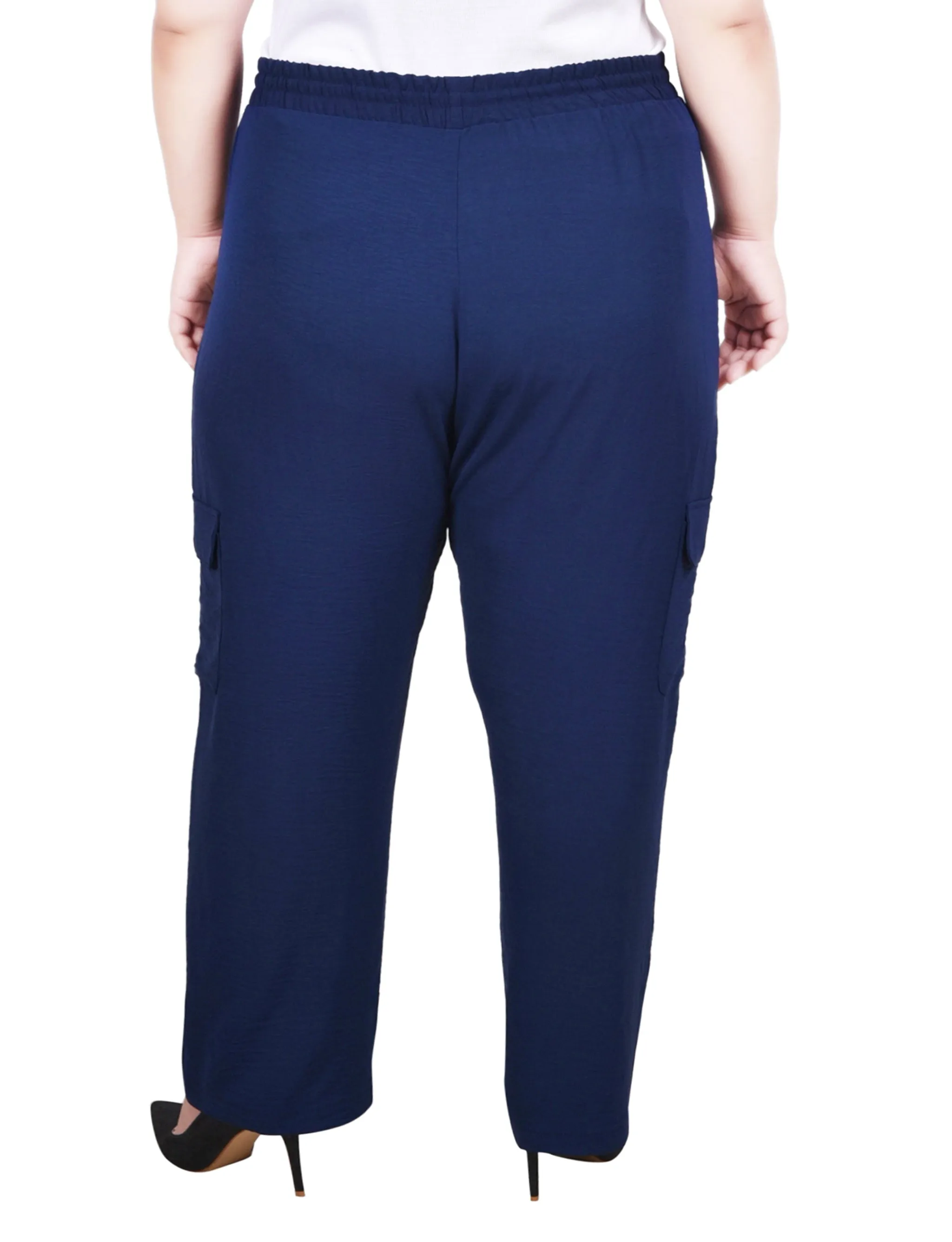 Plus Size Long Pull On Cargo Pants