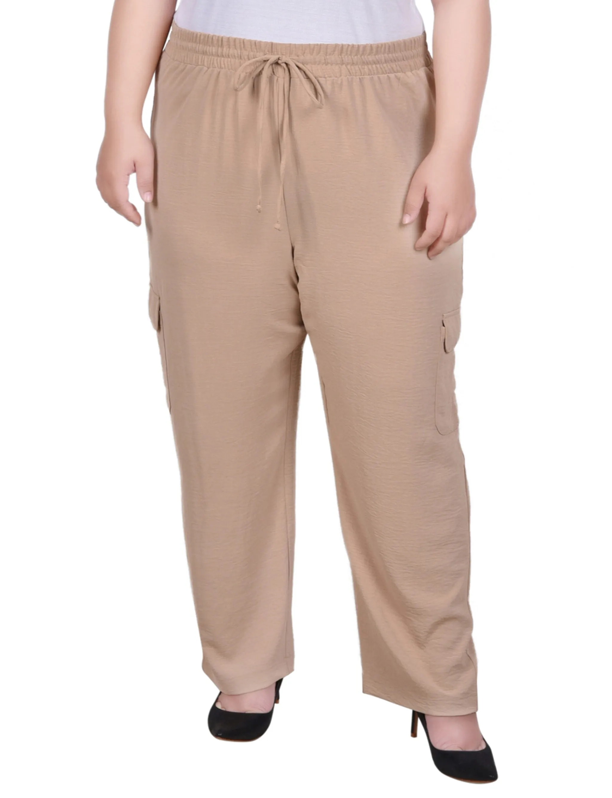 Plus Size Long Pull On Cargo Pants