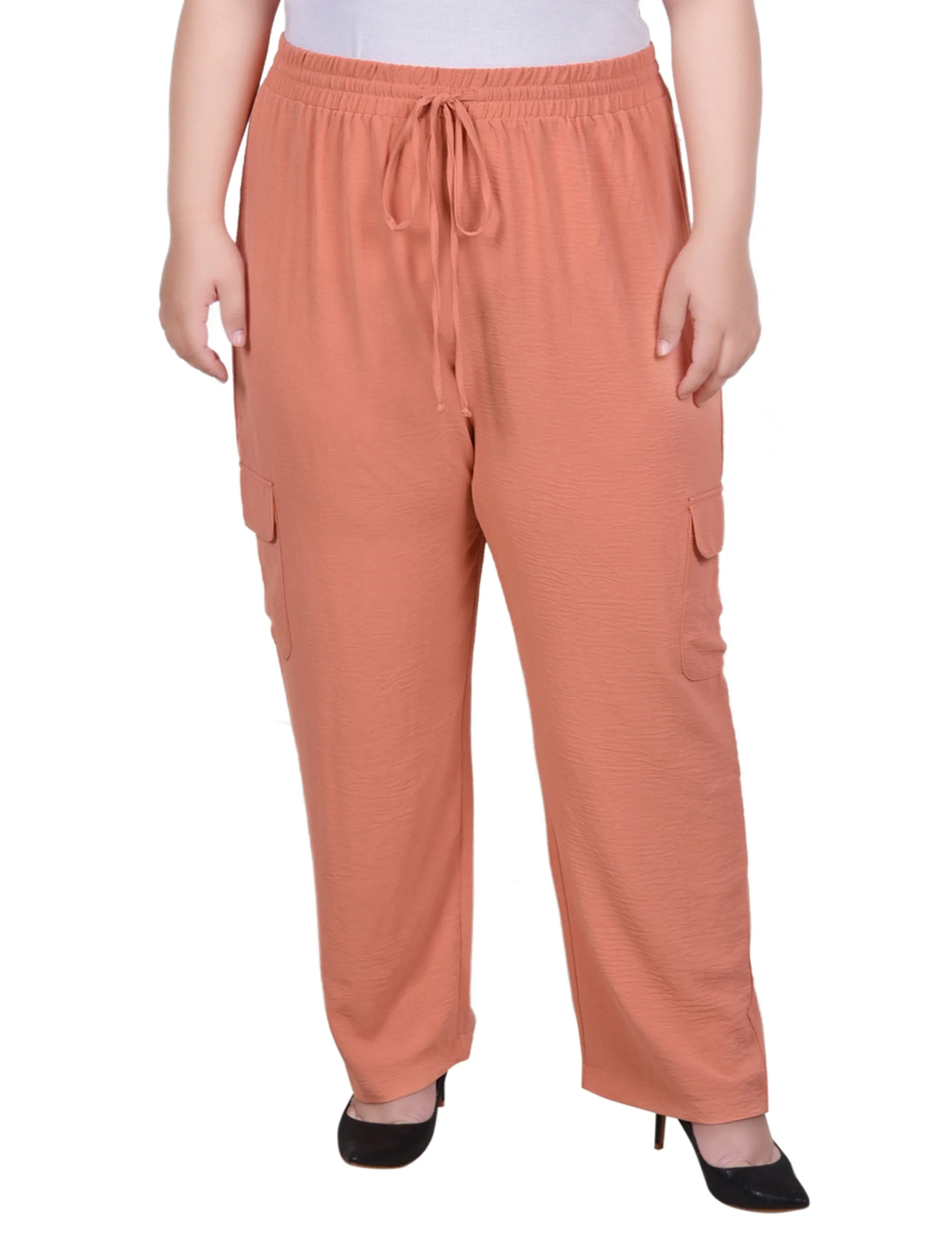 Plus Size Long Pull On Cargo Pants