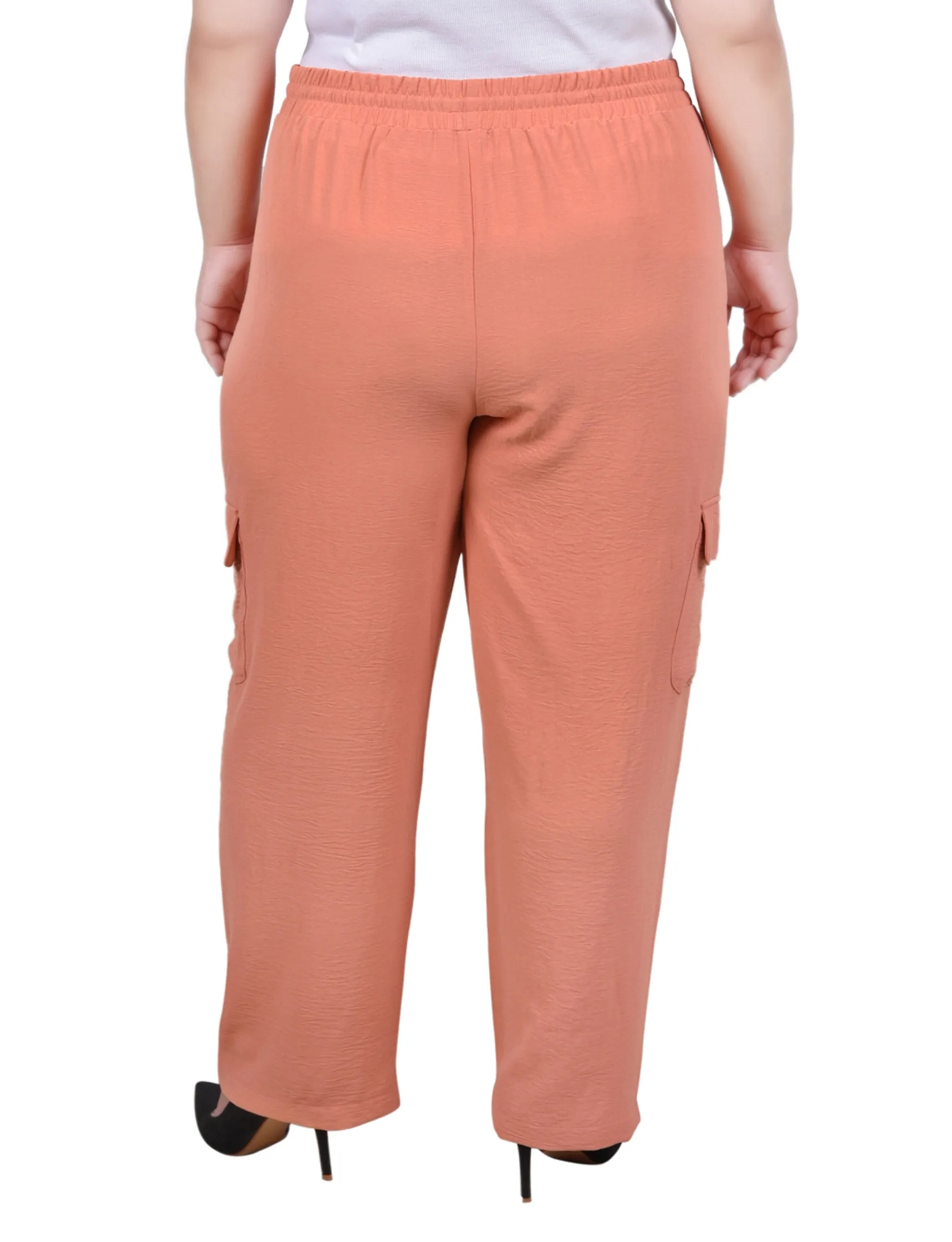 Plus Size Long Pull On Cargo Pants