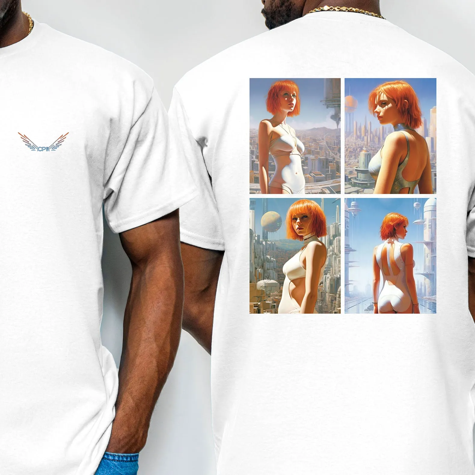 Retro Sci-Fi T-Shirt Leeloo-Style | T-Shirt für Gamer und Sci-Fi Fans