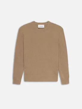 Rib Crewneck Sweater -- Light Brown