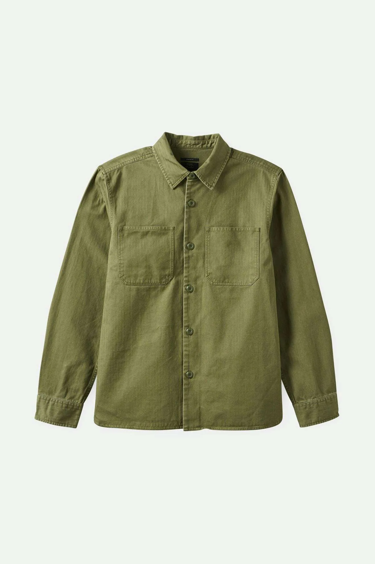 Selden L/S Overshirt - Olive Surplus Worn Wash