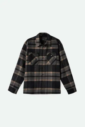 Selden Soft Brushed L/S Flannel Overshirt - Black/Charcoal