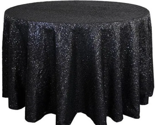 Sequin Table Cloth Square 90"x156 (White)-seq5