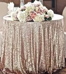 Sequin Table Cloth Square 90"x156 (White)-seq5