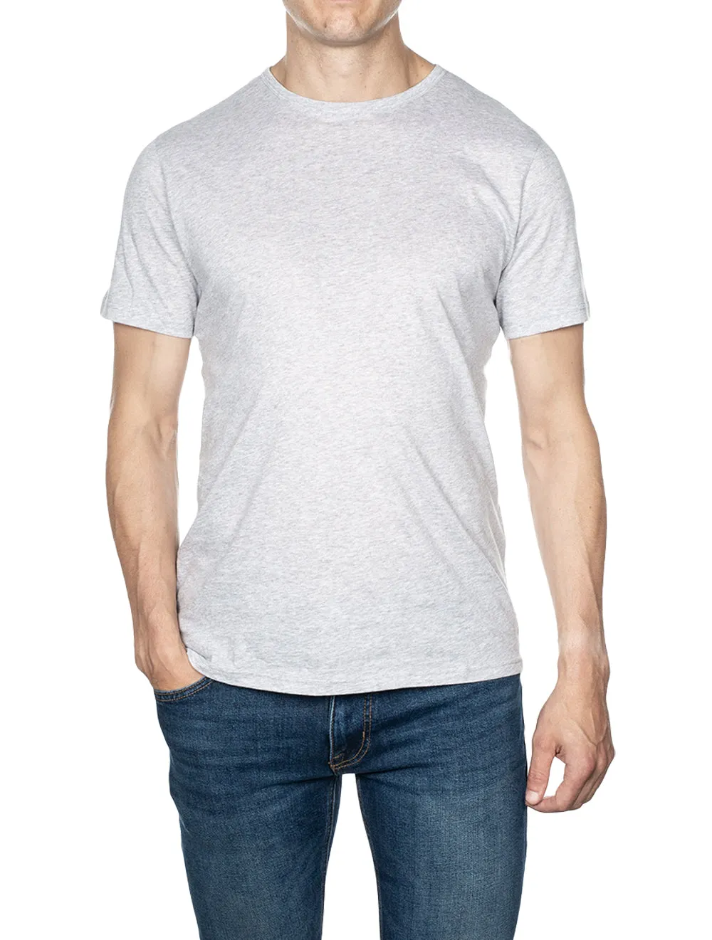 Solid Cotton T-shirt Grey