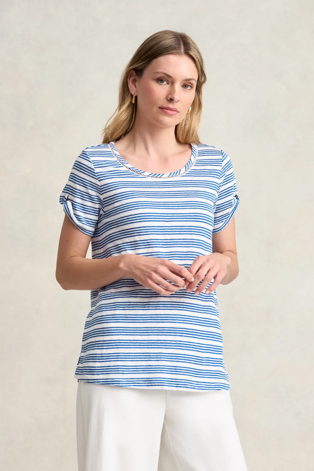 Stripe Linen Tee