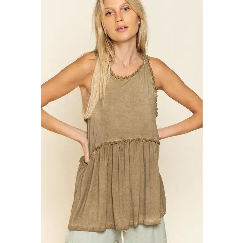 Sweet and Simple Babydoll Knit Tank Top