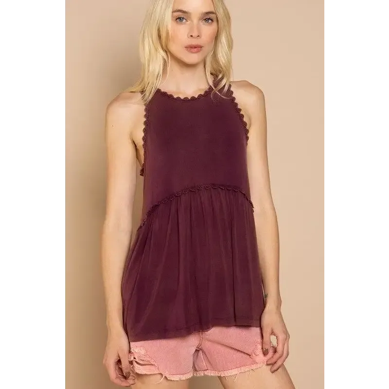 Sweet and Simple Babydoll Knit Tank Top