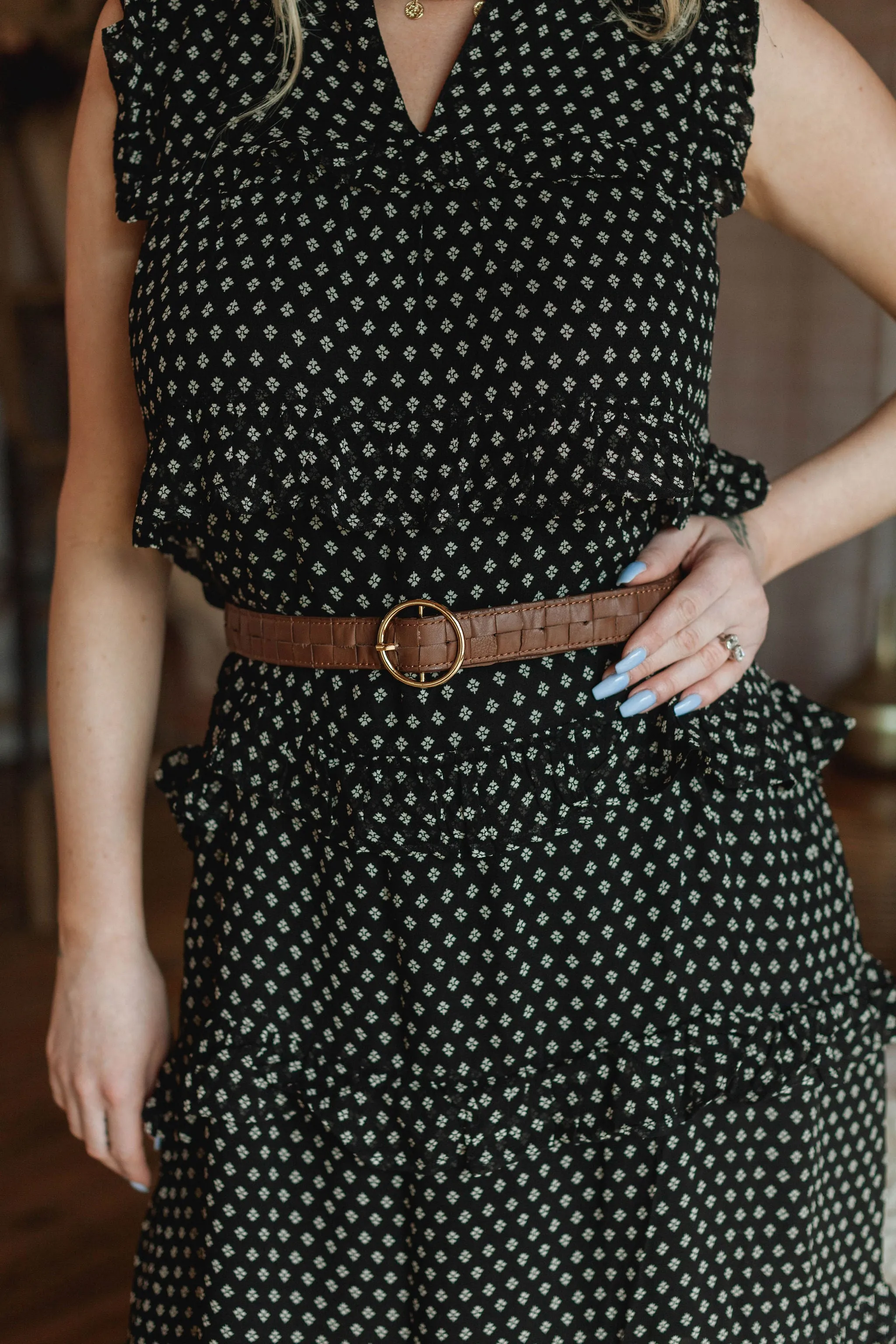 The Larna Leather Belt - Russet Brown