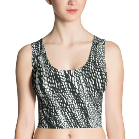 Tire Scribbles Fitted Crop Top