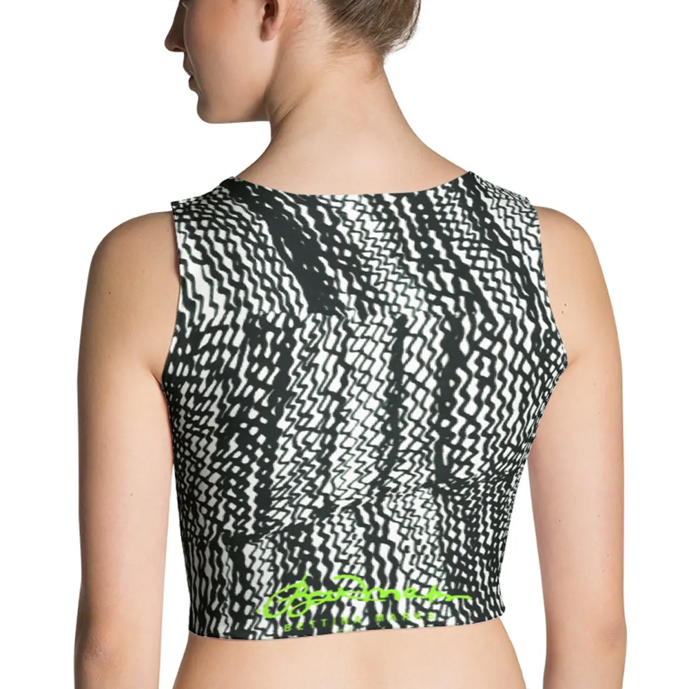 Tire Scribbles Fitted Crop Top