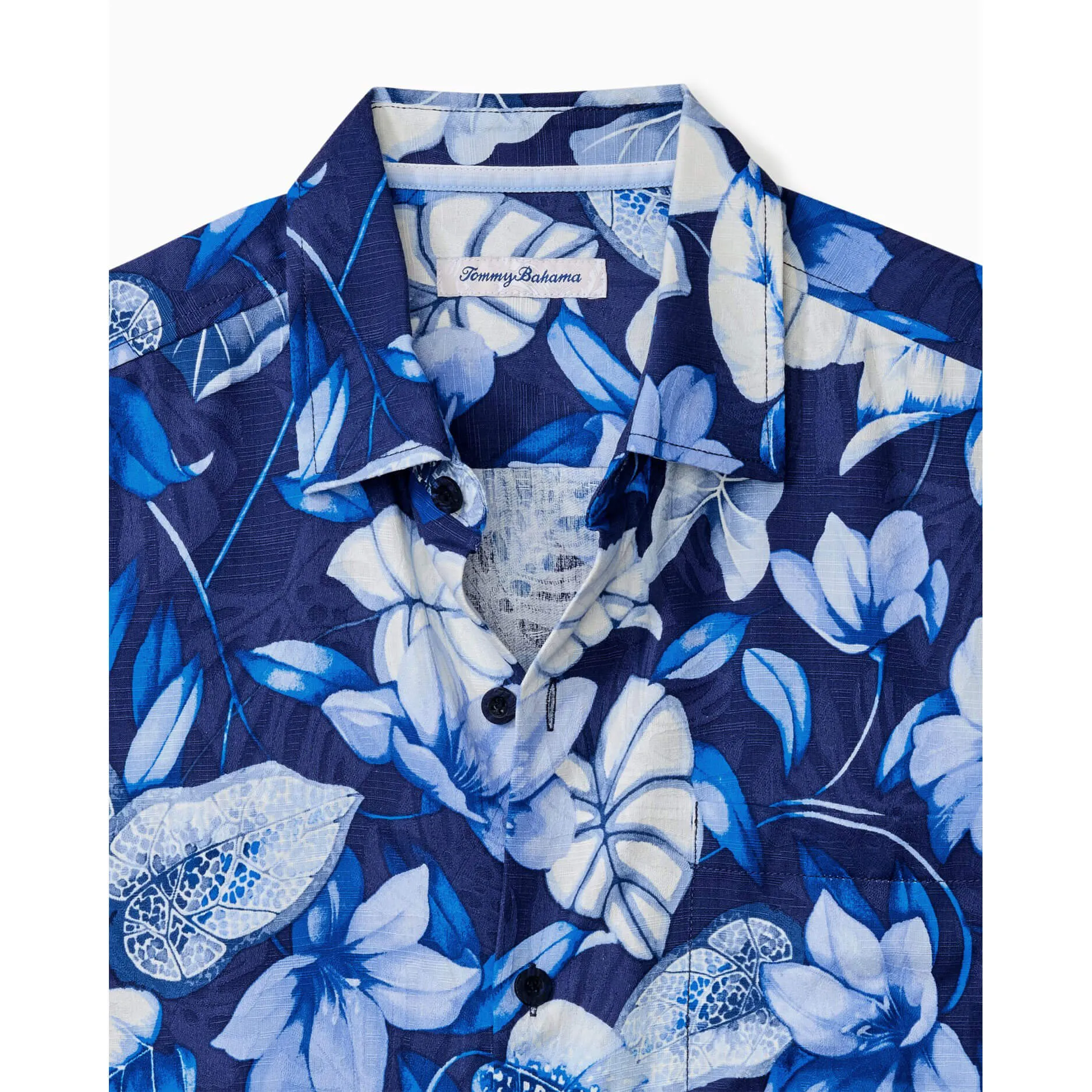 Tommy Bahama Big & Tall Azure Escape Camp Shirt - Royal Indigo