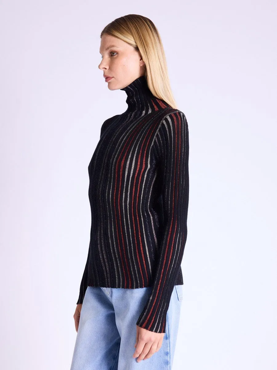 Turtleneck Knitted 19 19aglitter10fmt Multico-Black