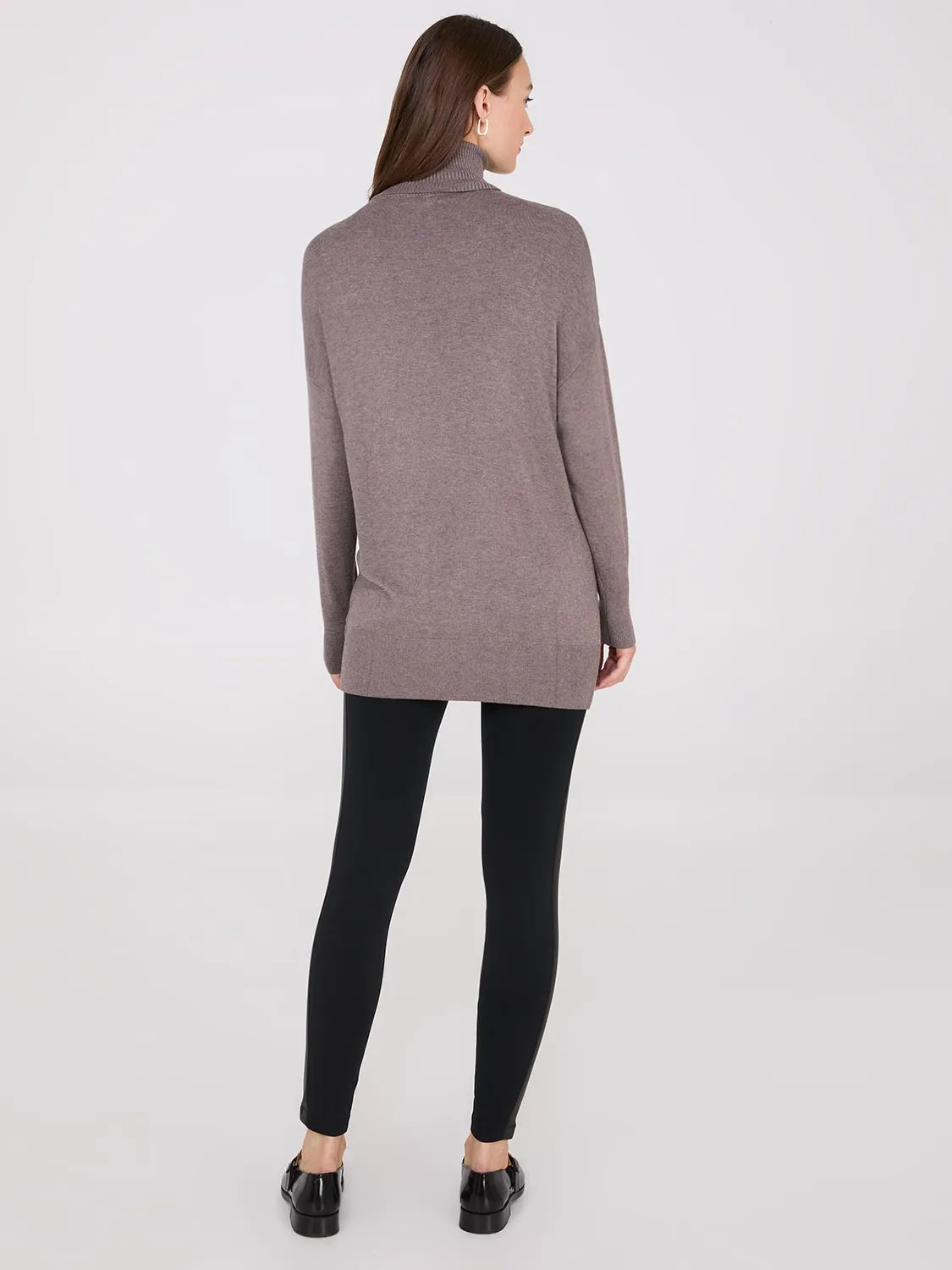 Turtleneck Sweater With Button Details