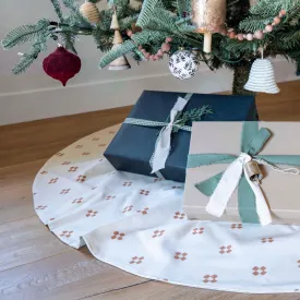 Vintage Inspired Chiangmai Gold Christmas Tree Skirt