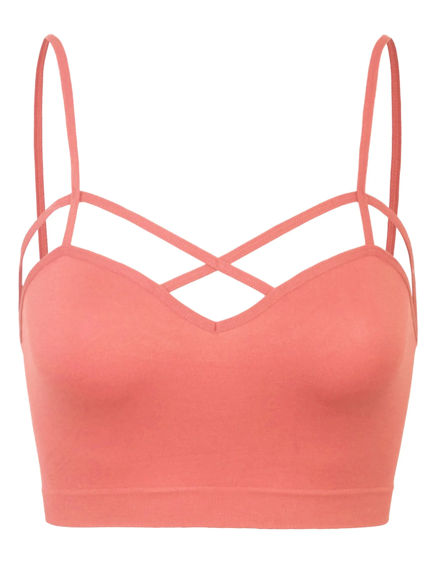 Women's Seamless Front Criss-Cross Strap Sports Bralette