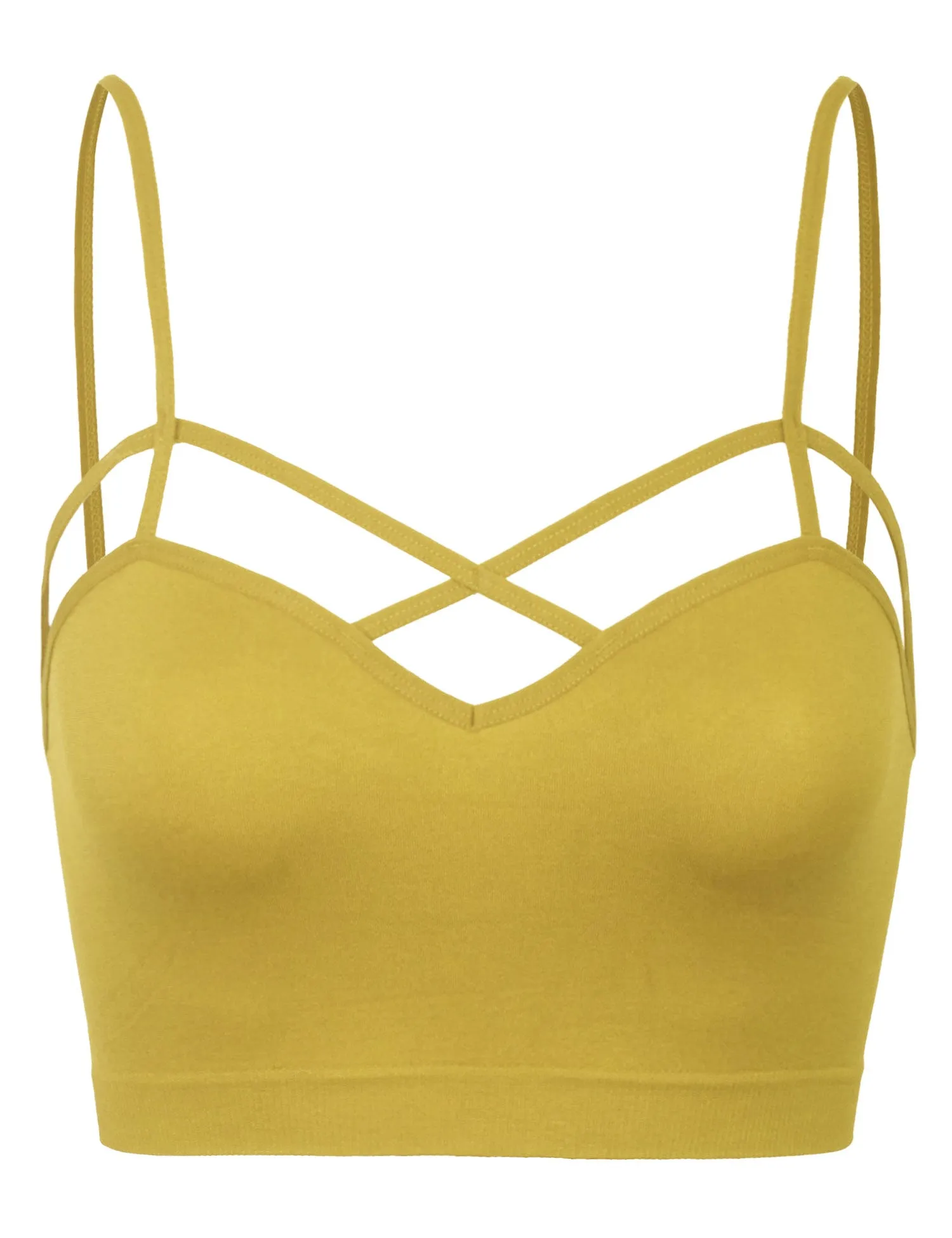 Women's Seamless Front Criss-Cross Strap Sports Bralette