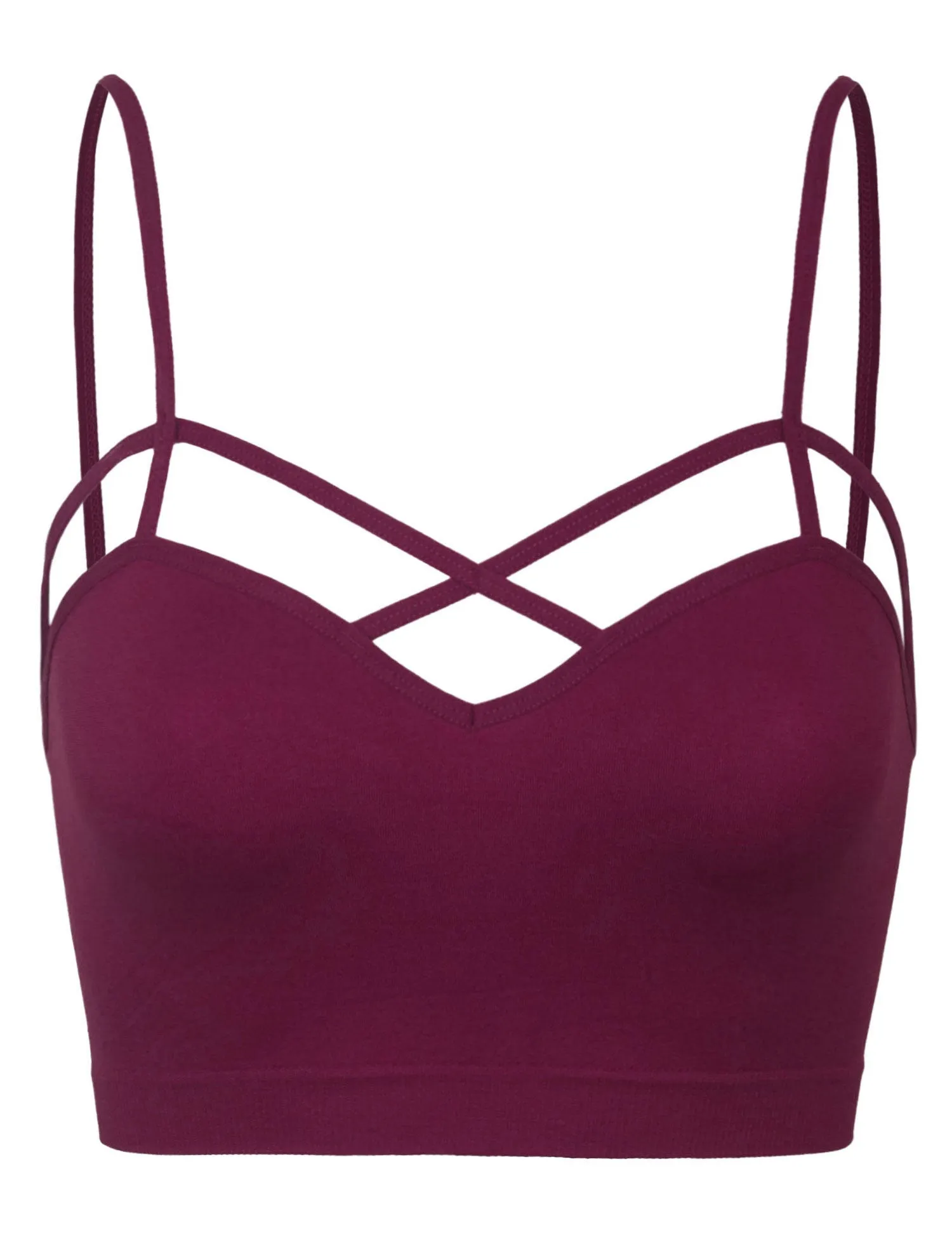 Women's Seamless Front Criss-Cross Strap Sports Bralette