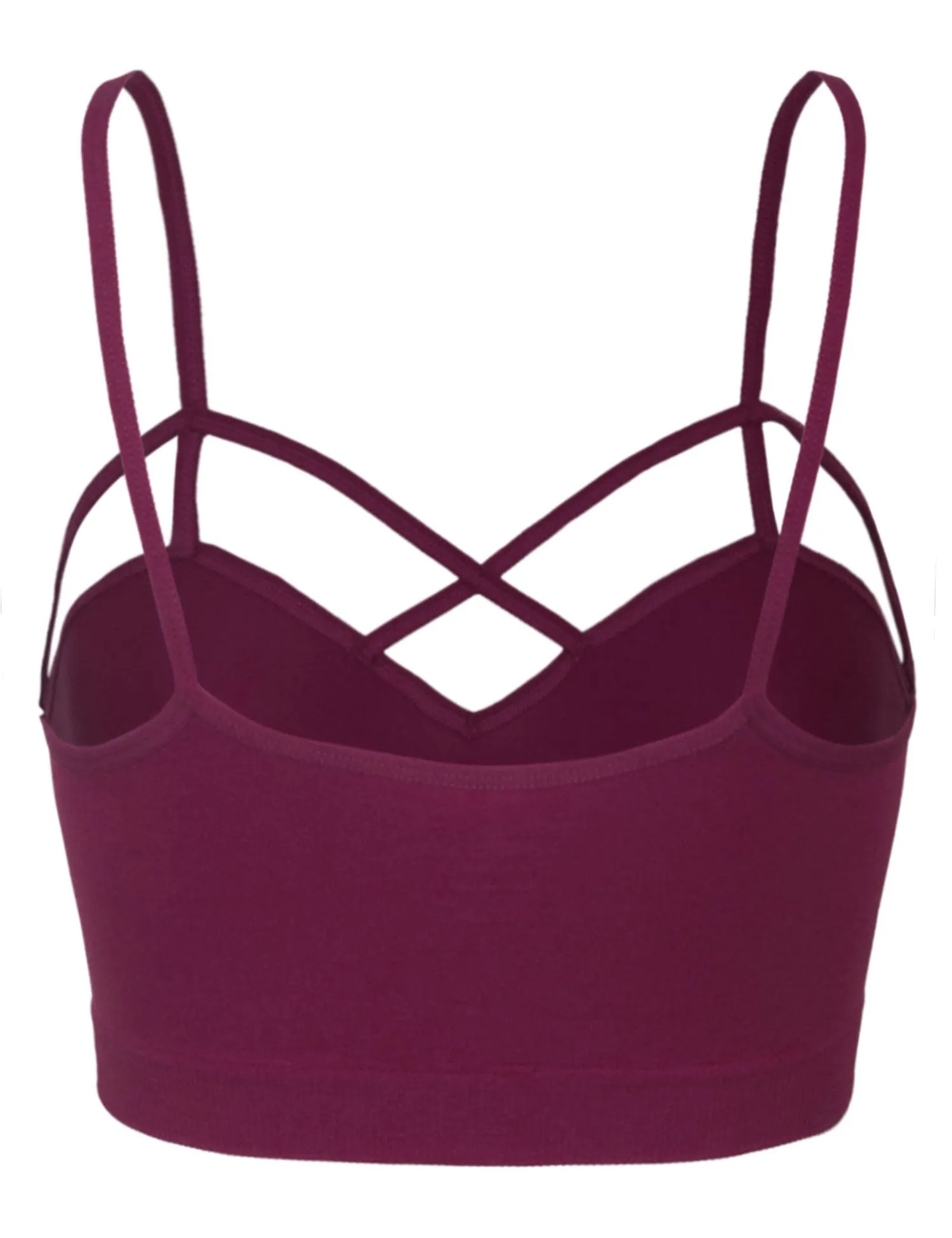 Women's Seamless Front Criss-Cross Strap Sports Bralette