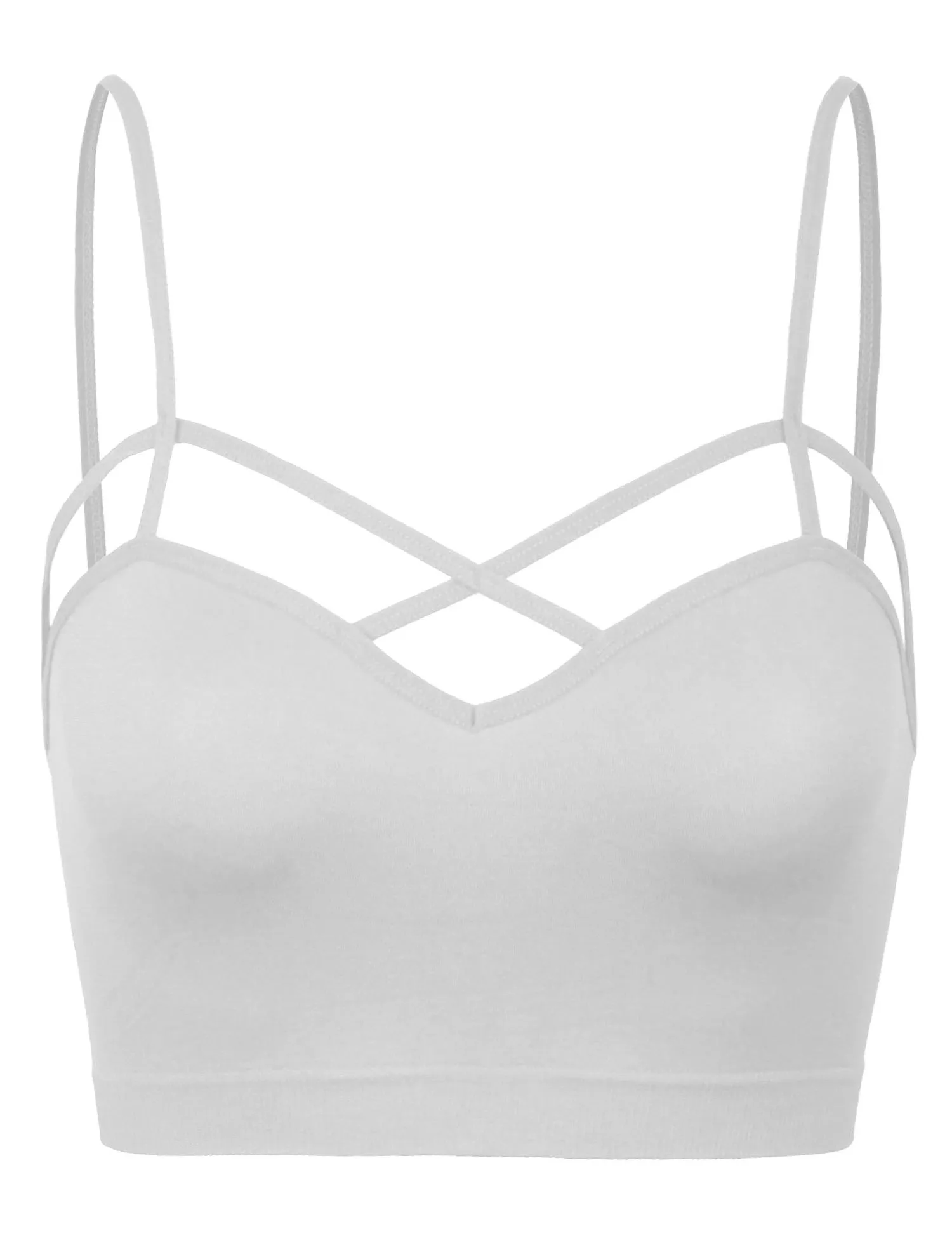 Women's Seamless Front Criss-Cross Strap Sports Bralette