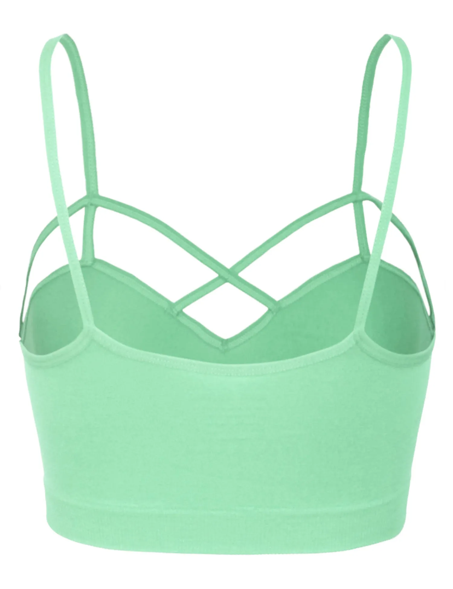 Women's Seamless Front Criss-Cross Strap Sports Bralette