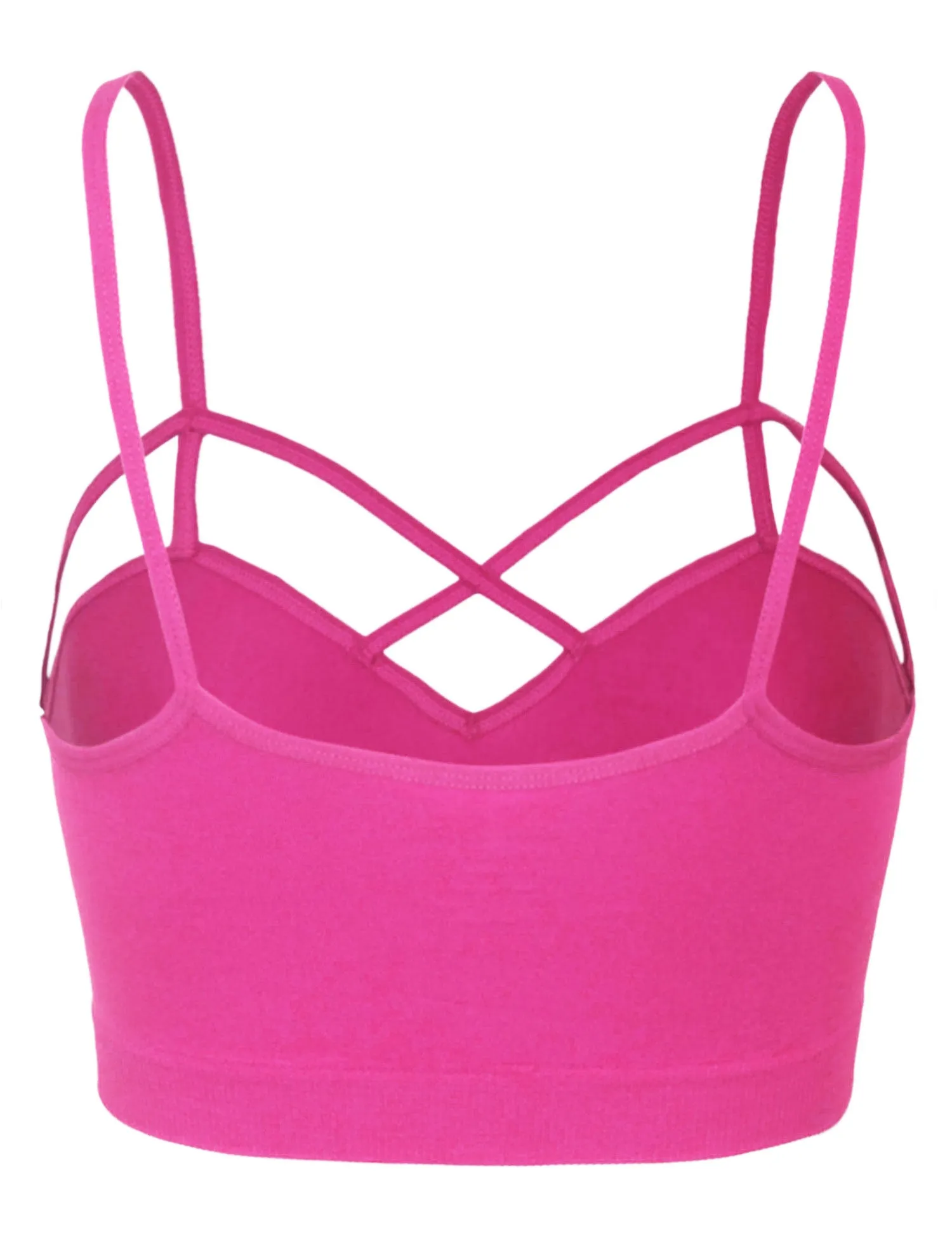 Women's Seamless Front Criss-Cross Strap Sports Bralette