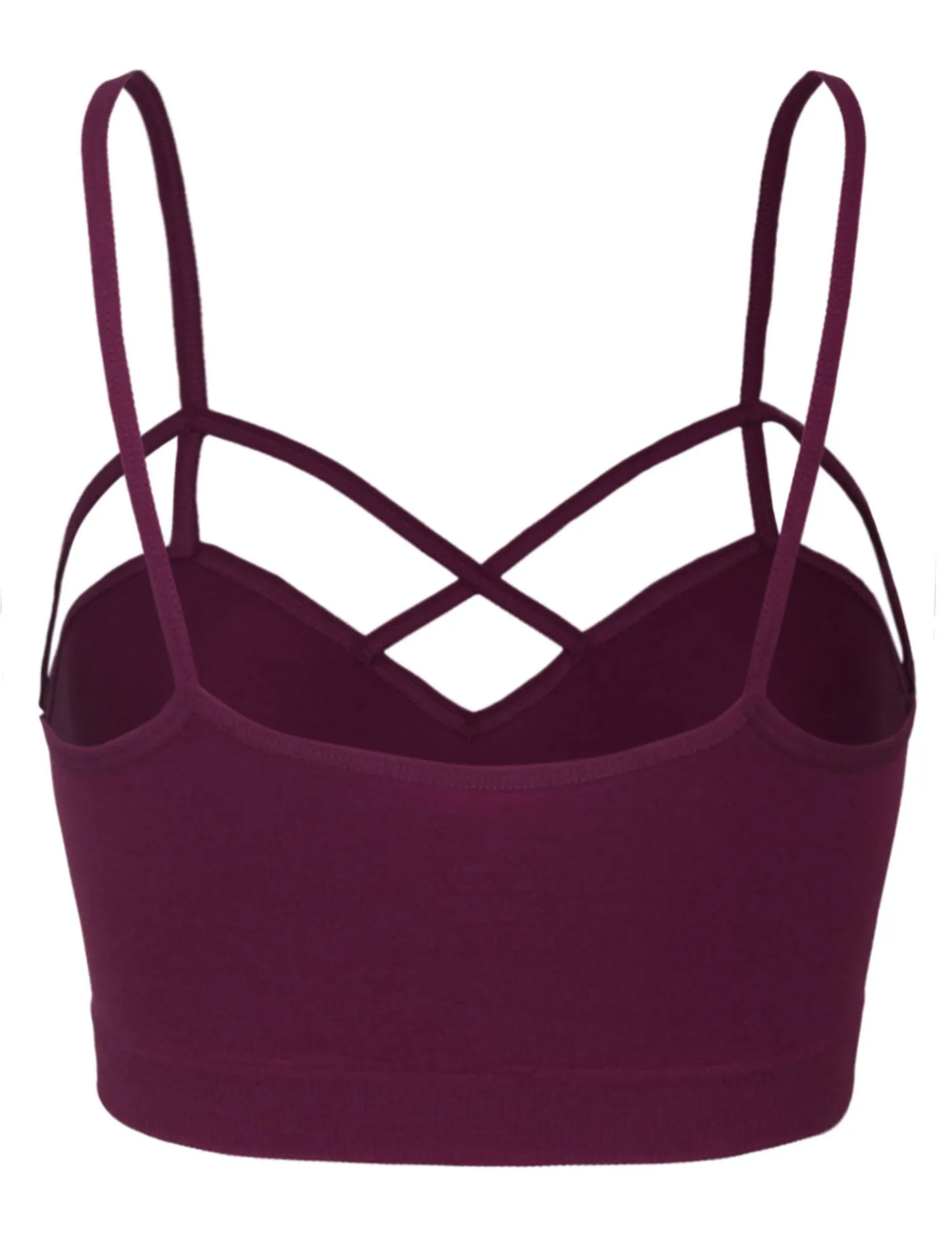 Women's Seamless Front Criss-Cross Strap Sports Bralette