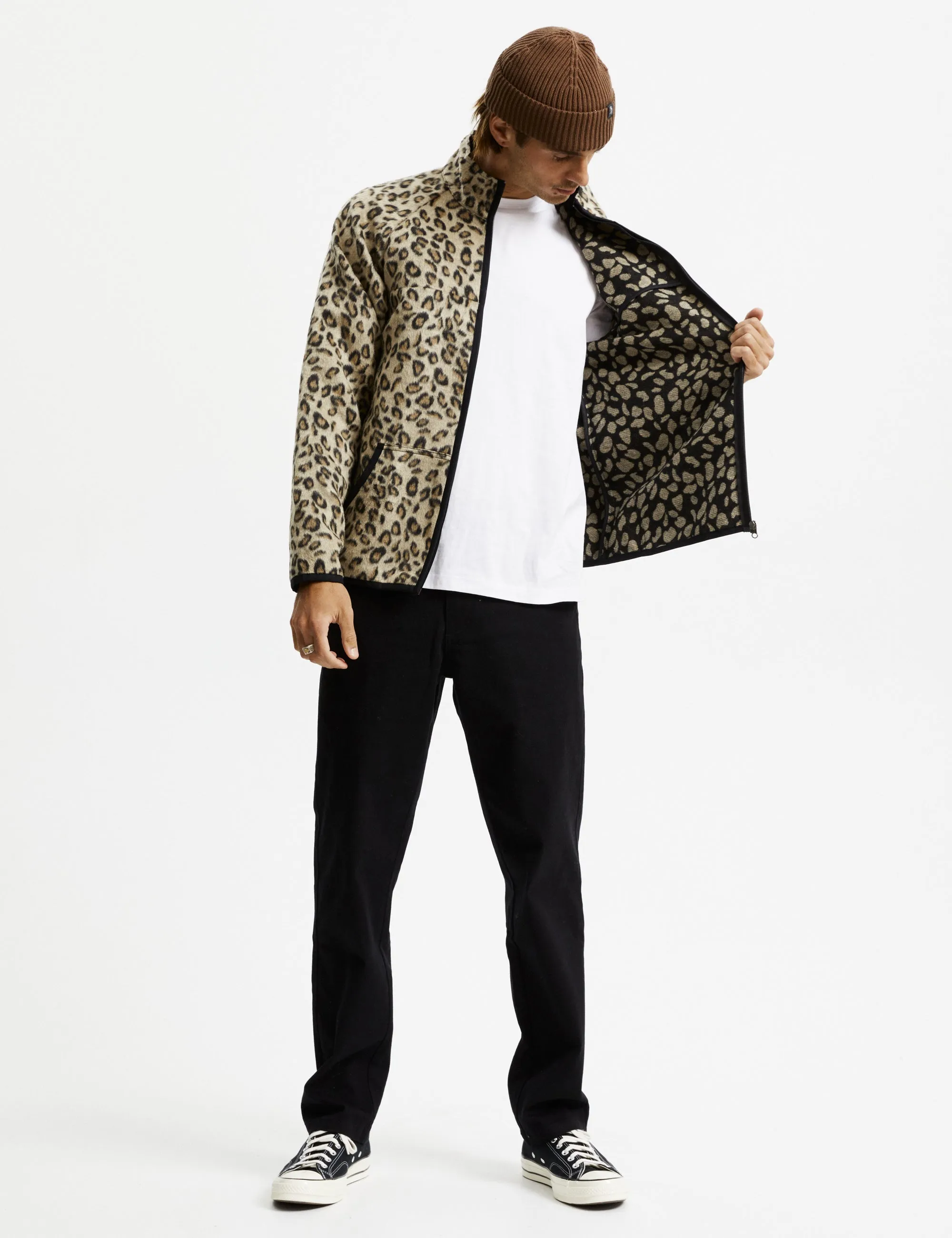 Zip Thru Jacket - Leopard